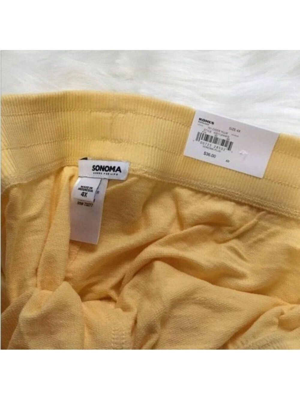 Sonoma Goods For Life midrise shorts Woman’s size 4X cider yellow pockets - Picture 12 of 12
